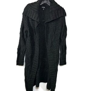 Express Chunky Knit Duster Oversized Mall Goth Dark Academia XS Grandpa Cozycore